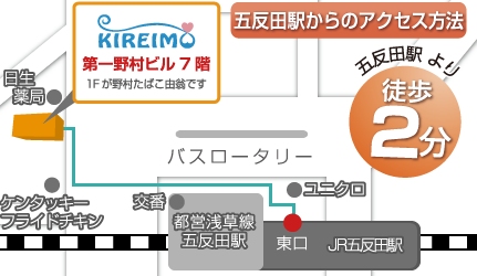 キレイモ(KIREIMO)五反田店の地図