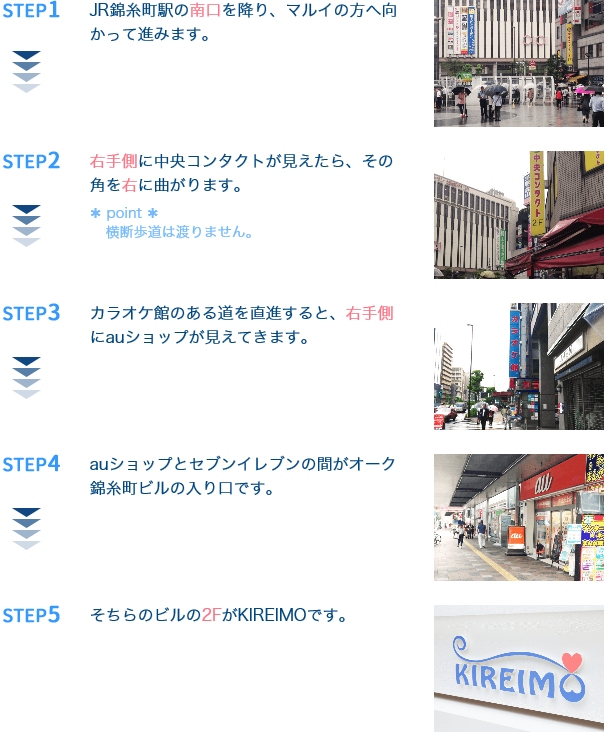 キレイモ(KIREIMO)錦糸町店の案内図